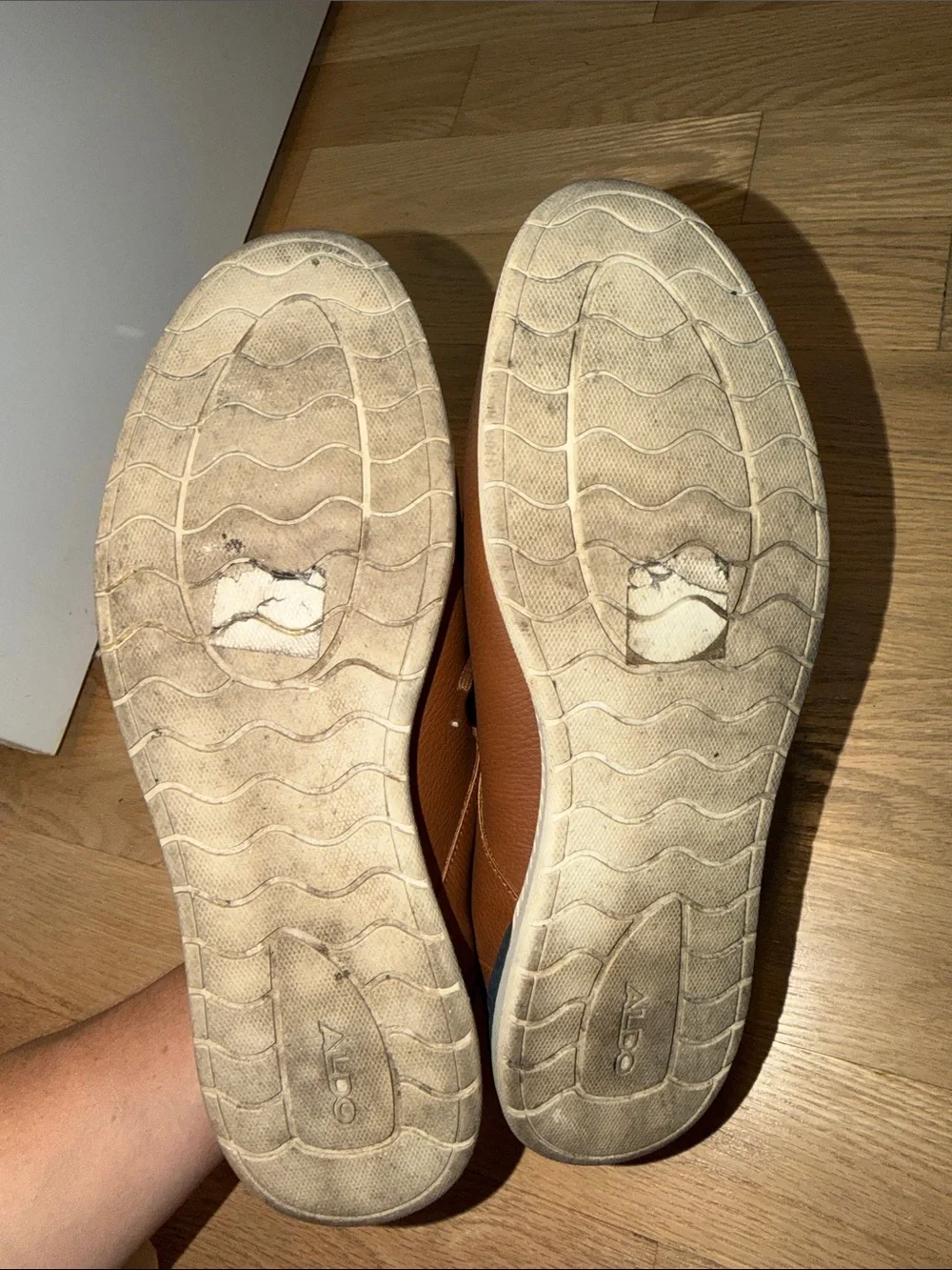 Aldo Brown and Navy Casual Lace-Up Loafers